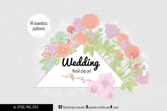 Download Wedding Floral Clipart and Patterns - Floral Collection