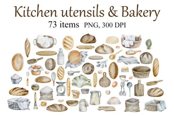 Download Kitchen Utensils &amp; Bakery Clipart, PNG - Premium Resources