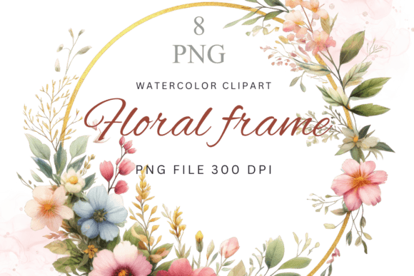 Download Floral Frame, Floral Wreath Clipart - Floral Collection