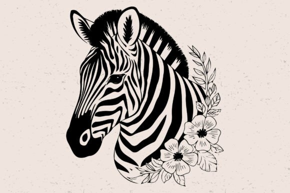 Download Floral Zebra SVG - Floral Collection