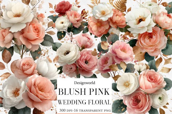 Download Blush Pink Wedding Floral Clipart - Floral Collection