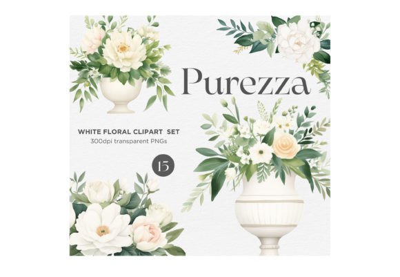 Download Purezza: White Wedding Floral Clipart - Floral Collection