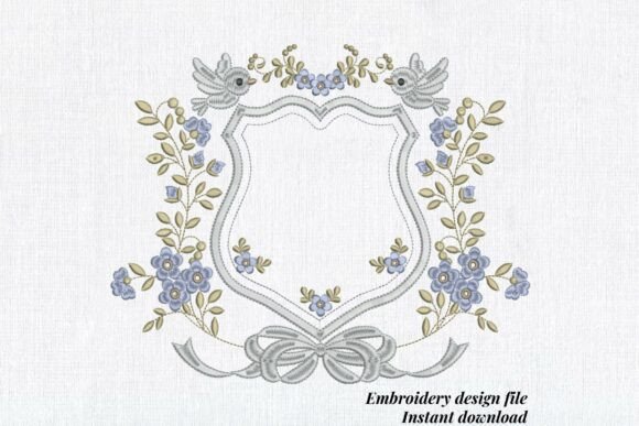 Download Floral Wedding Frame Blue - Floral Collection