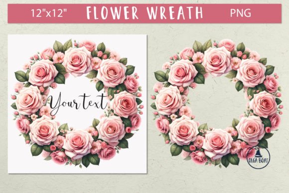 Download Pink Roses Png Floral Wreath Clipart - Floral Collection