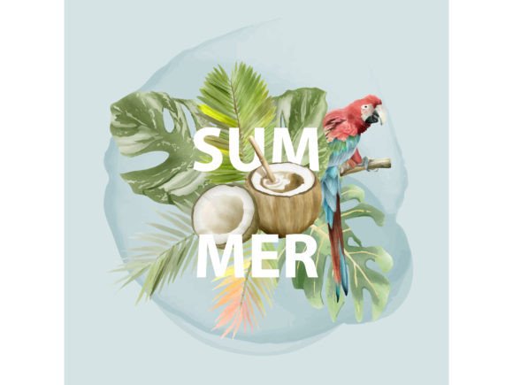 Download Tropical Background Floral Watercolor - Floral Collection