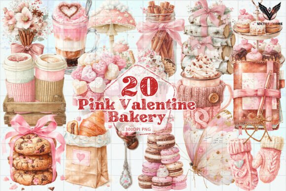 Download Pink Valentine Bakery Clipart PNG - Premium Resources