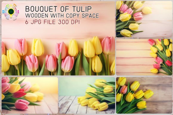 Download Tulip on a Wooden Table with Copy Space - Space Collection