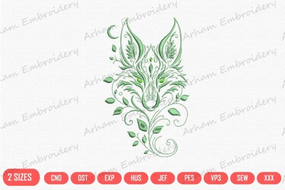 Download Floral Wolf Head - Floral Collection