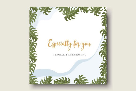 Download Tropical Background with Leaf and Floral - Floral Collection
