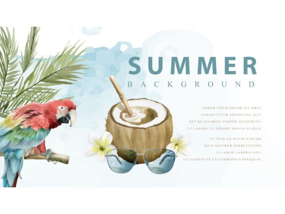 Download Tropical Background Floral Watercolor - Floral Collection