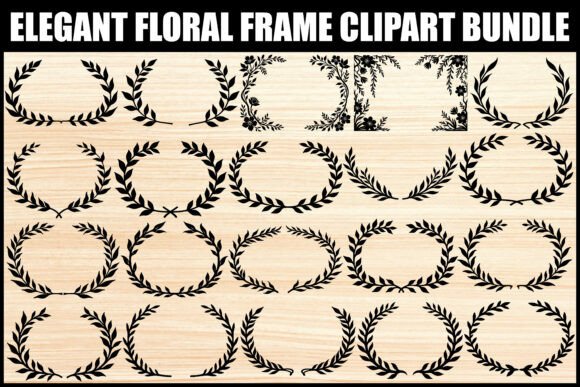 Download Elegant Floral Frame Clipart Bundle - Floral Collection