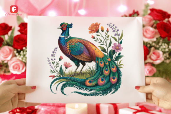 Download Botanical Bird Floral Peacock PNG - Floral Collection