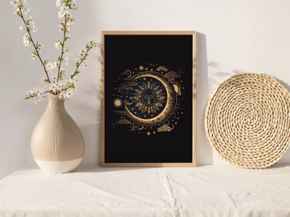 Download Celestial Moon &amp; Sun Printable Wall Art - Premium Resources