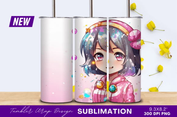 Download Cute Anime Girl with Pink Hoodie Tumbler - Girl Collection