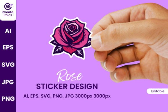 Download Rose Flower Sticker Floral Printable PNG - Floral Collection