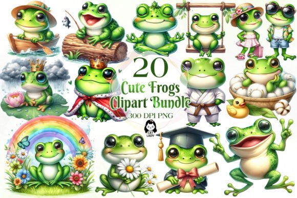 Download Funny and Cute Frog Sublimation Clipart - Cute frog Collection