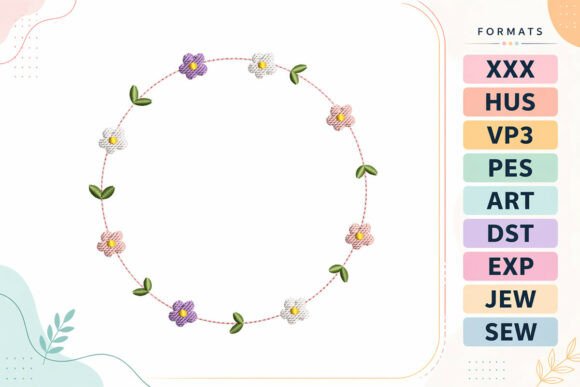 Download Minimal Floral Circle Frame - Floral Collection