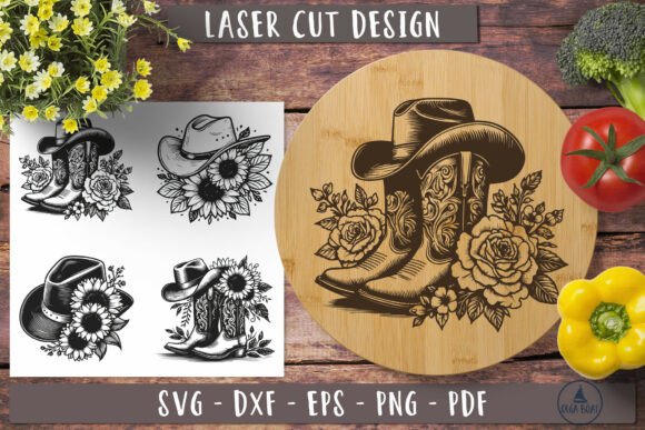 Download Cowboy Boots Cowgirl Laser Engraving - Girl Collection