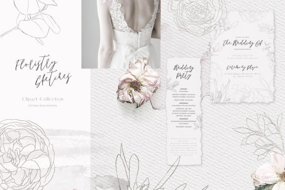 Download Wedding Floral Clipart, Floristry Sketch - Floral Collection