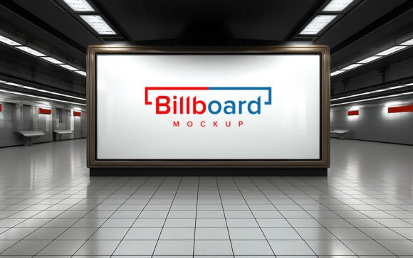 Download Mock Up Blank Billboard with Copy Space - Space Collection