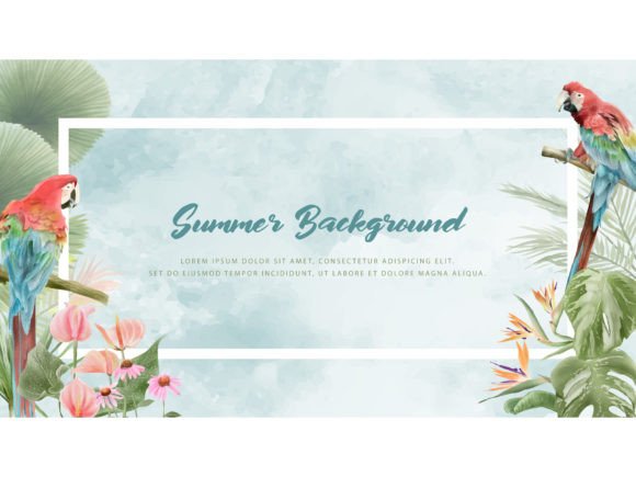 Download Tropical Background Floral Watercolor - Floral Collection
