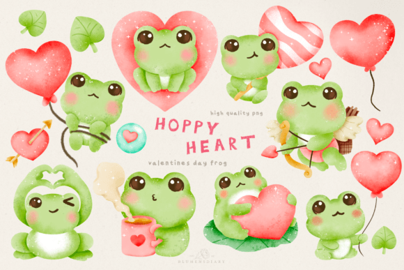 Download Cute Frog Watercolor Valentines Day - Cute frog Collection