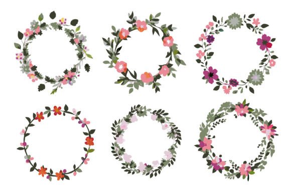 Download Watercolor Wreath Floral Frame with Circ - Floral Collection