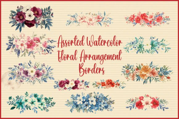 Download Assorted Watercolor Floral Arrangement - Floral Collection
