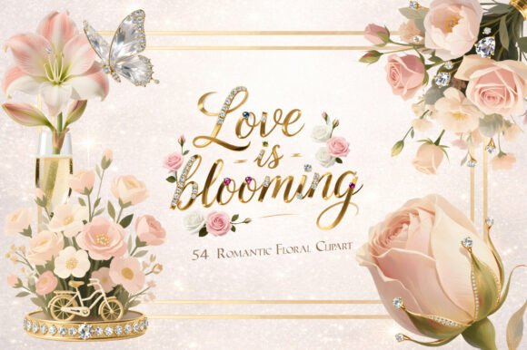 Download Love is Blooming Romantic Floral Bundle - Floral Collection
