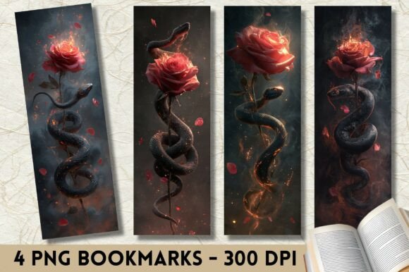 Download Vibrant Rose Floral Printable Bookmark - Floral Collection